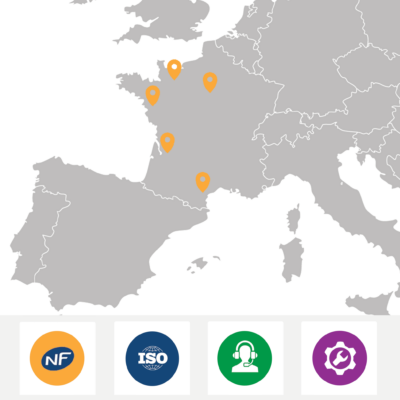 Carte de France présentant les régions d'origine des vestiaires