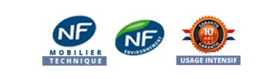 logo reassurance produit NF et garantie 10 ans