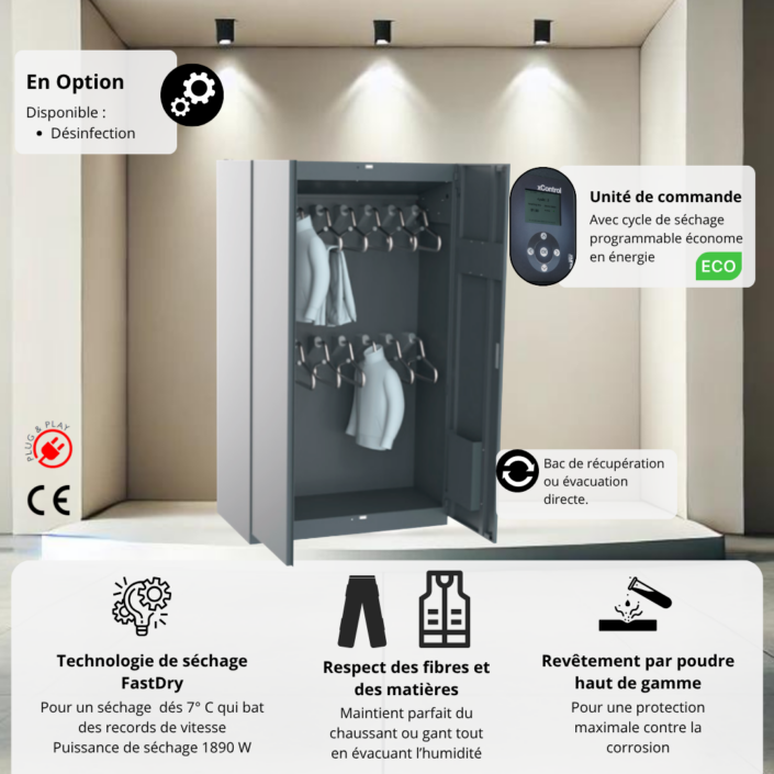 Armoire Chauffante Casques fermés ÉDITION CLOS – 10 support